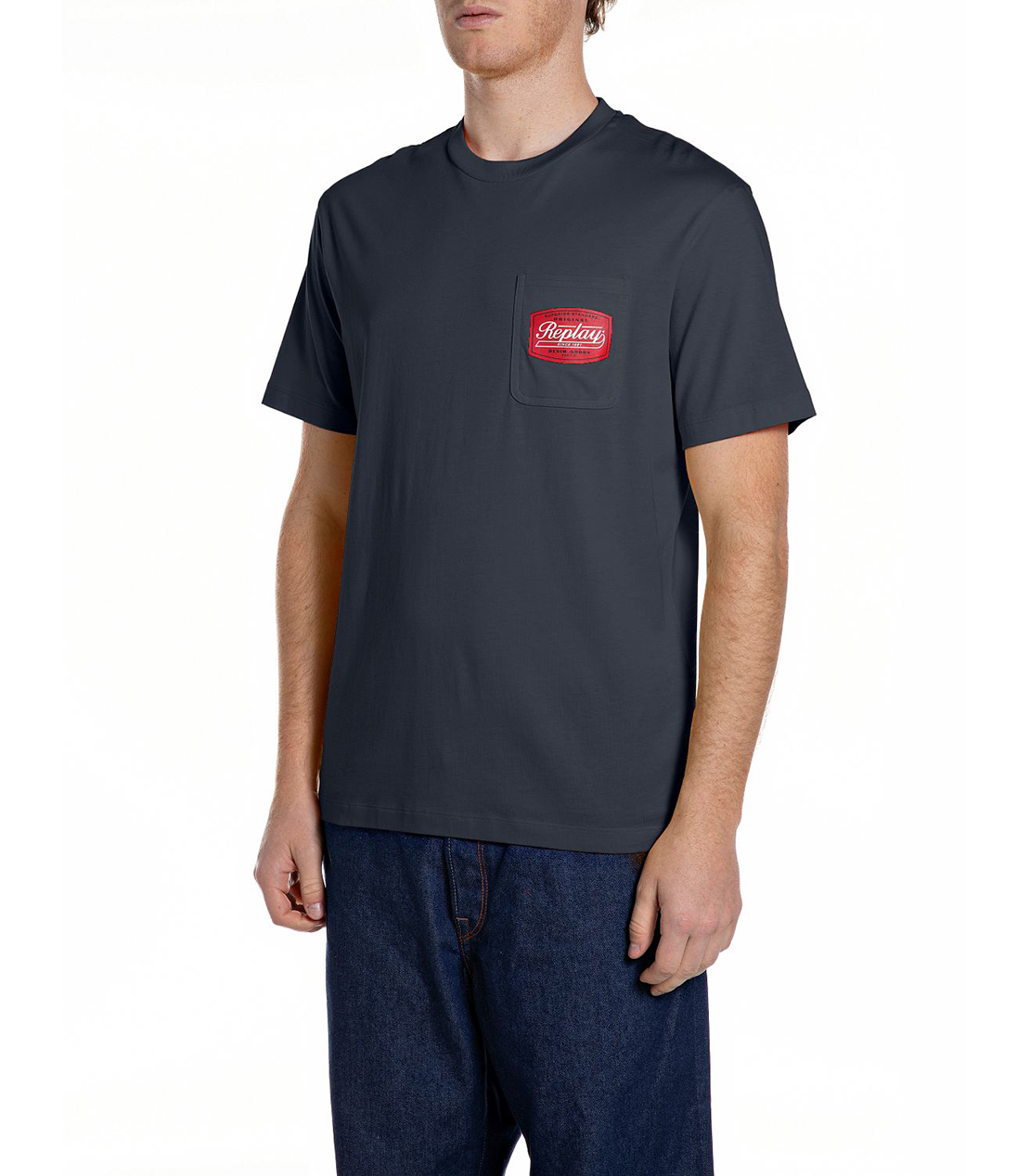 ベーシックジャージーレトロプリント ポケTシャツ 詳細画像 ダークネイビー 1